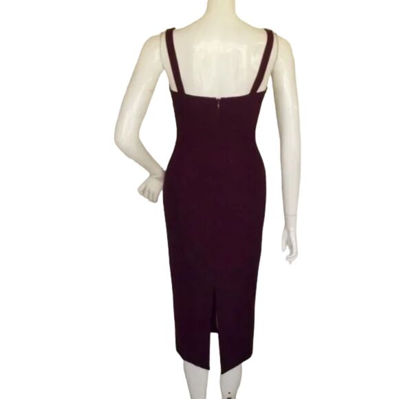 CINQ A SEPT Midi Dress, 2, Purple, Sleeveless/Wide straps, Back Zipper - Picture 5 of 13